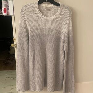 NWOT Calvin Klein Jeans Light Gray Crew Neck Sweater 100% cotton